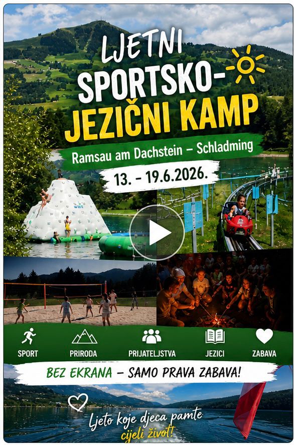 SPORTSKI KAMP ZA DJECU (7-14 godina) u AUSTRIJSKIM ALPAMA